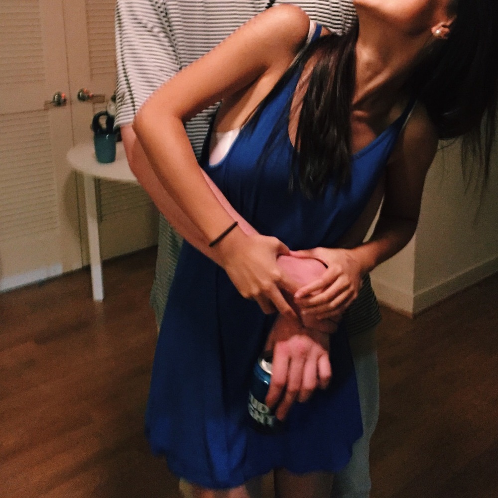 Simple soft blue dress